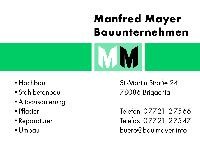 Logo Baunternehmer Manfred Mayer