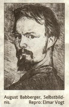 August Babberger, Selbstbildnis, Repro: Elmar Vogt August Babberger, Selbstbildnis, Repro: Elmar Vogt