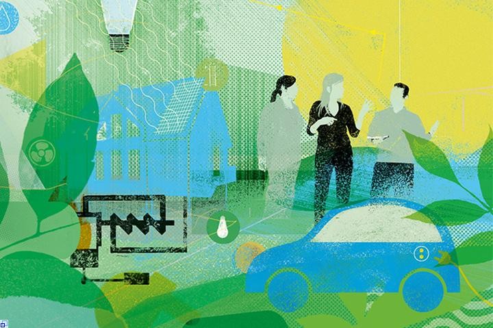 Das Klima steht im Fokus, Energieeffizienz. Bäume, Grünzüge, Erdwärme und vieles mehr Das Klima steht im Fokus, Energieeffizienz. Bäume, Grünzüge, Erdwärme und vieles mehr